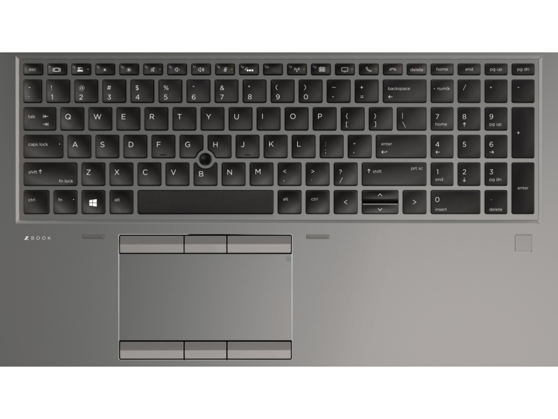 HP ZBook 15 клавиатура